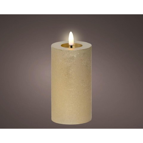 CANDELA CERA A LED ORO H.15 D.7